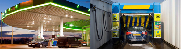 Petrol forement and a car wash